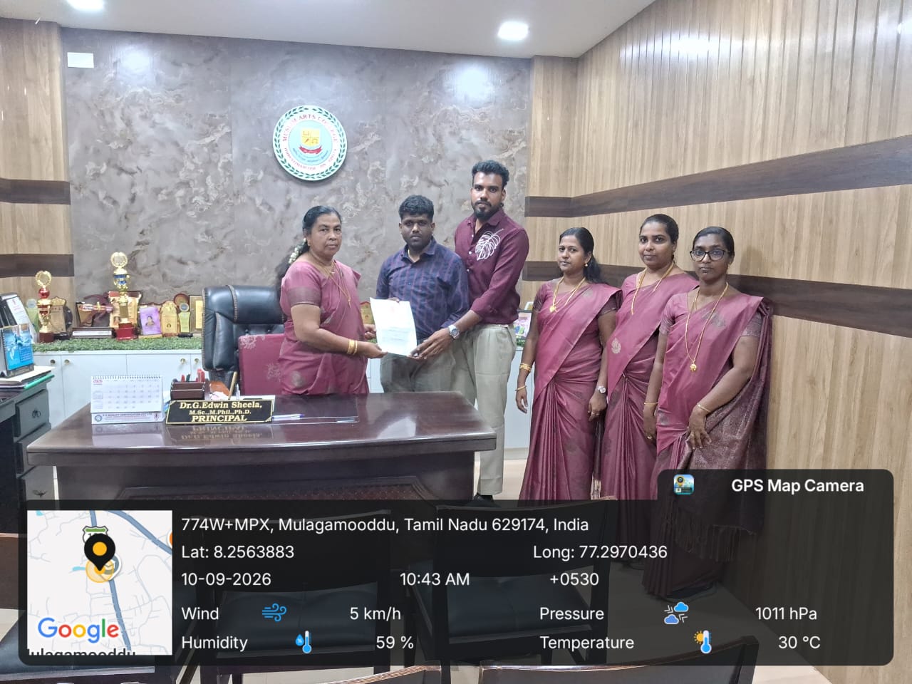 MoU signing between Geospatial Campus, Kochi and the PG and Research Department of Physics, Muslim Arts College (Autonomous), Thiruvithancode