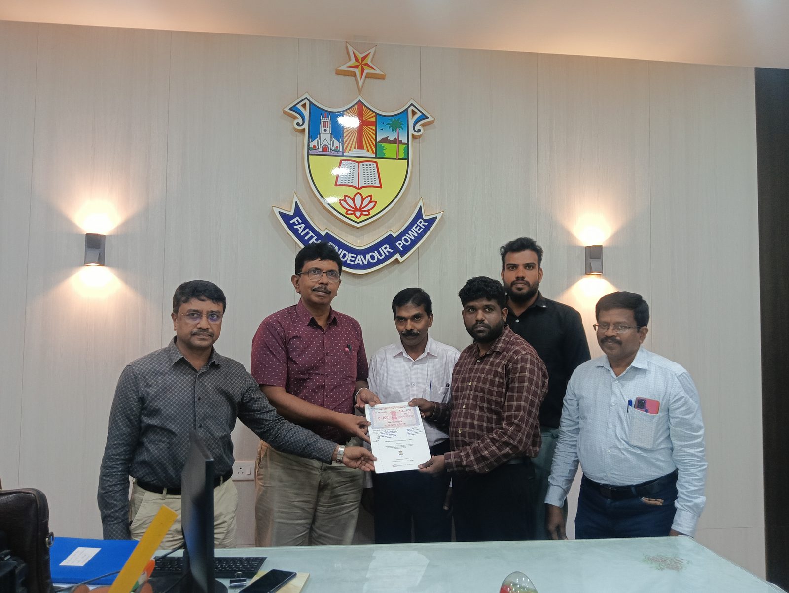MoU signing ceremony with the Department of Physics and Research Centre, NMCC Marthandam